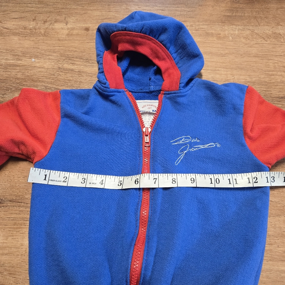 🇺🇸 Vintage Blue and Red Kids Dale Jarett Hoodie 4t - Picture 5 of 5